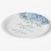 Etwas Blau, bevor ich Brautparty mache Pappteller (Schrägansicht)