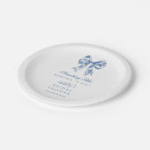 Etwas Blau, bevor ich Brautparty mache Pappteller (Schrägansicht)