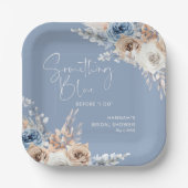 Etwas Blau, bevor ich Brautparty mache Pappteller (Vorderseite)