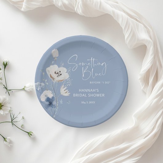 Etwas Blau, bevor ich Brautparty mache Pappteller