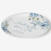 Etwas Blau bevor ich Brautparty mache Pappteller (Schrägansicht)