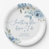 Etwas Blau bevor ich Brautparty mache Pappteller (Vorderseite)