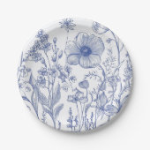 Etwas Blau, bevor ich Brautparty mache Pappteller (Vorderseite)