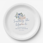 Etwas Blau bevor ich Brautparty mache Pappteller (Vorderseite)