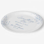 Etwas Blau, bevor ich Brautparty mache Pappteller (Schrägansicht)