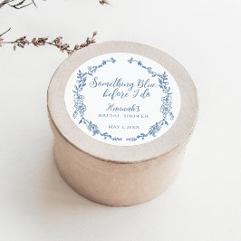 Etwas Blau, bevor ich Brautparty mache Runder Aufkleber