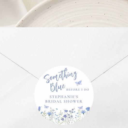 Etwas Blau, bevor ich Brautparty mache Runder Aufkleber