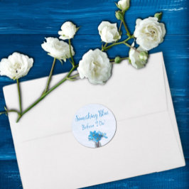 Etwas Blau, bevor ich Brautparty mache Runder Aufkleber