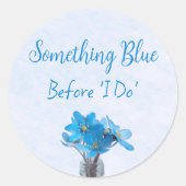 Etwas Blau, bevor ich Brautparty mache Runder Aufkleber (Vorderseite)