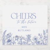 Etwas Blau, bevor ich Brautparty mache Schaumweinetikett (Einzelnes Label)