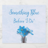 Etwas Blau, bevor ich Brautparty mache Schaumweinetikett (Einzelnes Label)