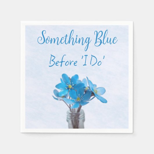 Etwas Blau, bevor ich Brautparty mache Serviette (Vorderseite)