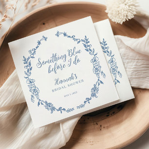 Etwas Blau, bevor ich Brautparty mache Serviette