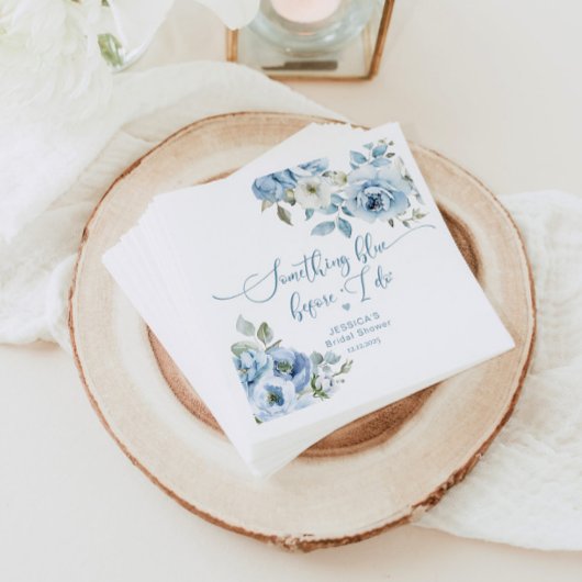 Etwas Blau bevor ich Brautparty mache Serviette