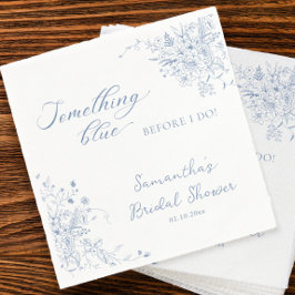 Etwas Blau, bevor ich Brautparty mache Serviette