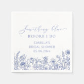 Etwas Blau, bevor ich Brautparty mache Serviette (Vorderseite)