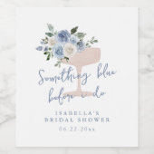 Etwas Blau bevor ich Brautparty mache Weinetikett (Einzelnes Label)