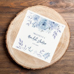 Etwas Blau, bevor ich Brautparty-Paper machen Serviette<br><div class="desc">Mit dieser niedlichen Vorlage,  die einen wunderschönen rustikalen Blumenstrauß mit moderner Typografie bietet,  entsteht eine moderne,  staubblaue und lila Brautparty Papierserviette. TIPP: Passende Hochzeitssuite-Karten wie UAWG,  Hochzeitsfeiern,  Banner,  Tapisserien,  Geschenketiketten,  Schilder und andere Hochzeitsgeschenke und Goodies sind in der folgenden Kollektion mit diesem Design erhältlich.</div>