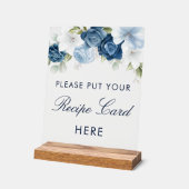 Etwas Blau, bevor ich Brautparty Rezept Acrylschild (Winkel)