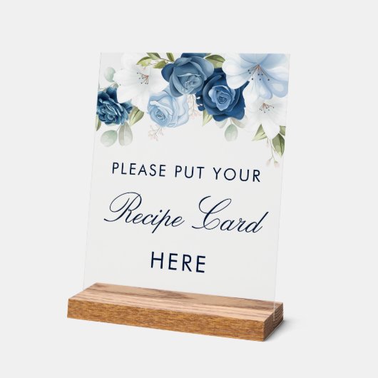 Etwas Blau, bevor ich Brautparty Rezept Acrylschild (Winkel)