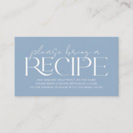 Etwas Blau, bevor ich Brautparty Rezept Begleitkarte