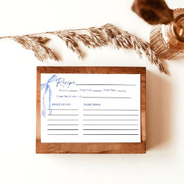 Etwas Blau, bevor ich Brautparty Rezept Einladung