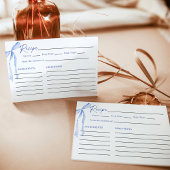 Etwas Blau, bevor ich Brautparty Rezept Einladung