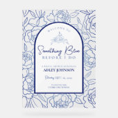 Etwas Blau, bevor ich Brautparty tun Willkommen Acrylschild (Vorderseite)