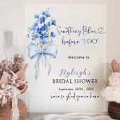 Etwas Blau, bevor ich Brautparty tun Willkommen Acrylschild