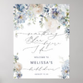 Etwas Blau, bevor ich Brautparty tun Willkommen Poster (Vorne)