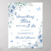 Etwas Blau, bevor ich Brautparty tun Willkommen Poster (Vorne)