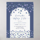 Etwas Blau, bevor ich Brautparty unterzeichnen Poster (Vorne)