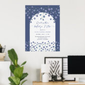 Etwas Blau, bevor ich Brautparty unterzeichnen Poster (Heimbüro)