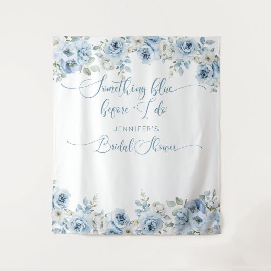 Etwas Blau, bevor ich Brautparty-Wandteppiche mach Wandteppich (Vorderseite)