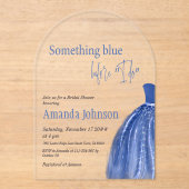 Etwas Blau, bevor ich Brautparty zu kleiden Acryleinladungen (Vorderseite)