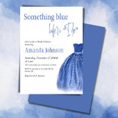 Etwas Blau, bevor ich Brautparty zu kleiden Einladung