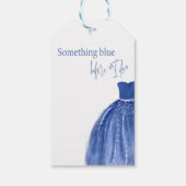 Etwas Blau, bevor ich Brautparty zu kleiden Geschenkanhänger (Rückseite)
