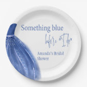 Etwas Blau, bevor ich Brautparty zu kleiden Pappteller (Vorderseite)