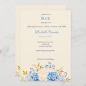 Etwas Blau bevor ich Bridal Einladung zu tun (Vorne/Hinten)