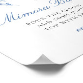 Etwas Blau bevor ich Bridal Mimosa Bar unterzeichn Poster (Ecke)