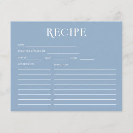 Etwas Blau, bevor ich Bridal Rezept Card tun