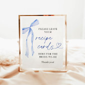 Etwas Blau, bevor ich Bridal Rezept Card tun Poster
