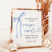 Etwas Blau, bevor ich Bridal Rezept Card tun Poster