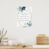 Etwas Blau, bevor ich Bridal Willkommensunterschri Poster (Küche)