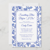 Etwas Blau, bevor ich Chinoiserie Blumenstube mach Einladung (Vorderseite)