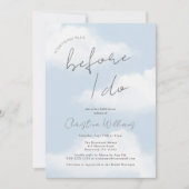 Etwas Blau, bevor ich Cloud-Brautparty machen Einladung (Vorderseite)