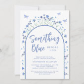 Etwas Blau, bevor ich das Brautparty anhebe Einladung (Vorderseite)