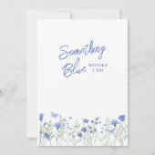Etwas Blau, bevor ich das Brautparty anhebe Einladung (Rückseite)
