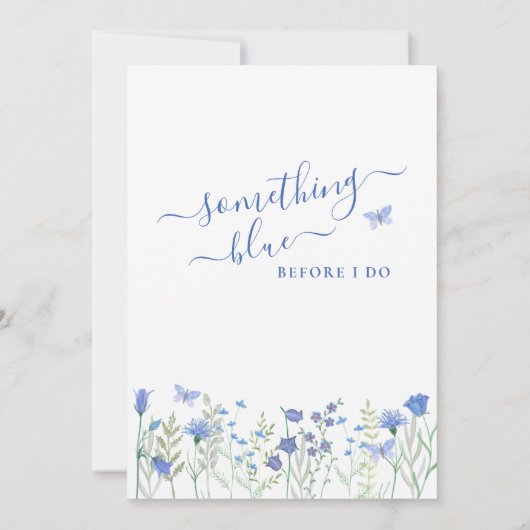 Etwas Blau, bevor ich das Brautparty anhebe Einladung (Rückseite)