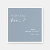 Etwas Blau, bevor ich das moderne Brautparty mache Serviette (Vorderseite)